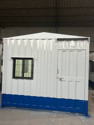 GI Porta Office Cabin - White Green Portable Office Manufacturer Ahmedabad Gujarat