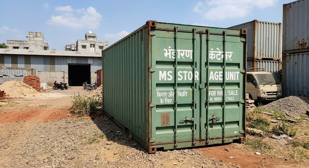 MS Storage Container - Green Steel Storage Unit Ahmedabad