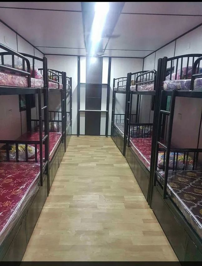 Portable Steel Bunkhouse - Interior Bunk Beds with Wood Flooring Ahmedabad