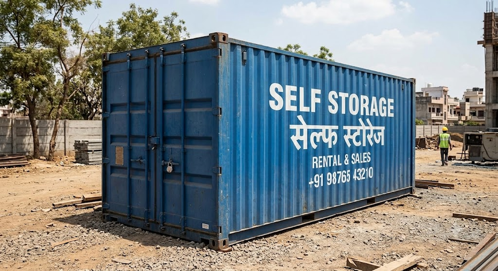 Portable Storage Container - Blue Steel Self Storage Unit Ahmedabad