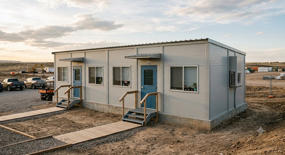 PUF Panel Bunkhouse - Grey Multi Door Accommodation Block Gujarat